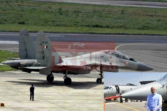 Modiâ€™s â€˜Act Eastâ€™ Policy to secure Tripura, NE regionâ€™s Defence preparedness: SUKHOI 30 Aircraft lands in Agartala Airport as part of  defense-drills to counter attacks from China :  Agartala likely to be made a new Air Force Base 